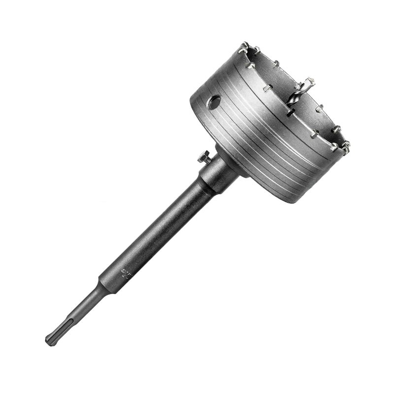 SALI Concrete Hole Saw Kits 4-1/2"（115mm） Tungsten Steel Wall Hole Cutter Drill Bit Sets with 220mm SDS Plus Shank Connecting Rod，110mm Center Positioning Drill Bits for Cinder Block,Brick,Adobe Wall - Image 1